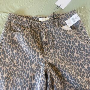 Hidden Jeans High Rise Baggy Leopard Print
